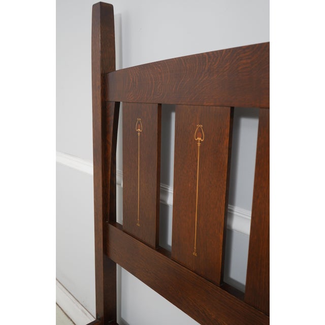 Mission Stickley Mission Oak Harvey Ellis King Size Bed For Sale - Image 3 of 16