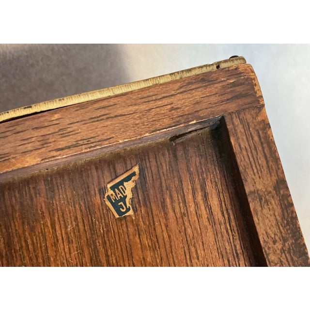 Vintage Japanese Wood Tansu Jewelry Chest With Brass Hardware, Circa 50s For Sale - Image 11 of 12