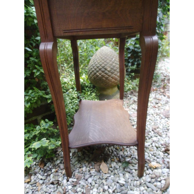 Wood Antique France Art Nouveau Dressing Table in Oak, 1890s For Sale - Image 7 of 15