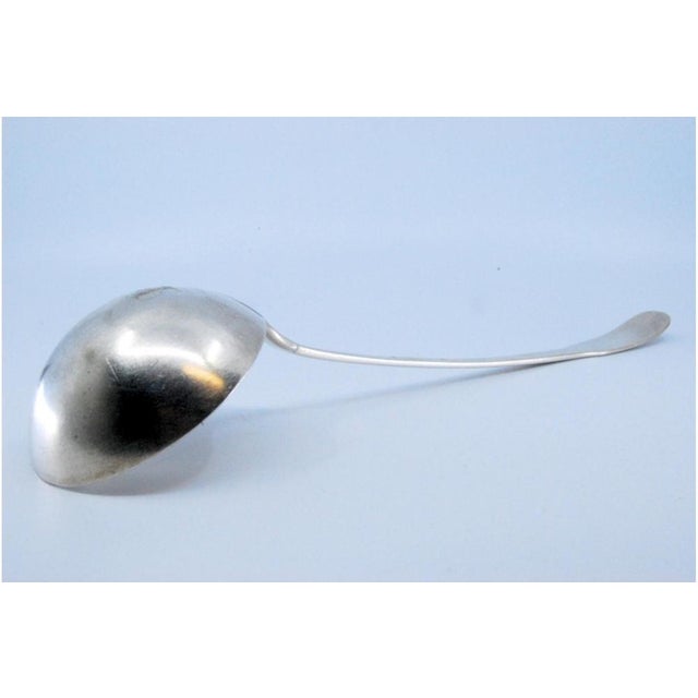 Plain Silver Soup Ladle with Handle For Sale - Image 5 of 10