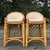 Enhance your bar or kitchen with this beautiful pair of Vintage Coastal Trellis Rattan Bar Stools. Featuring intricately...