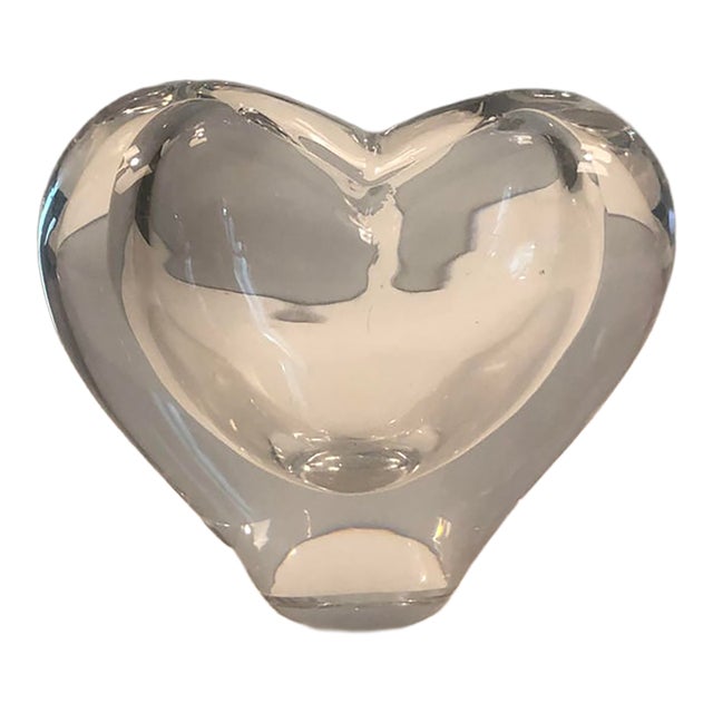 Brazil Heart Shaped Lead Crystal Vase For Sale