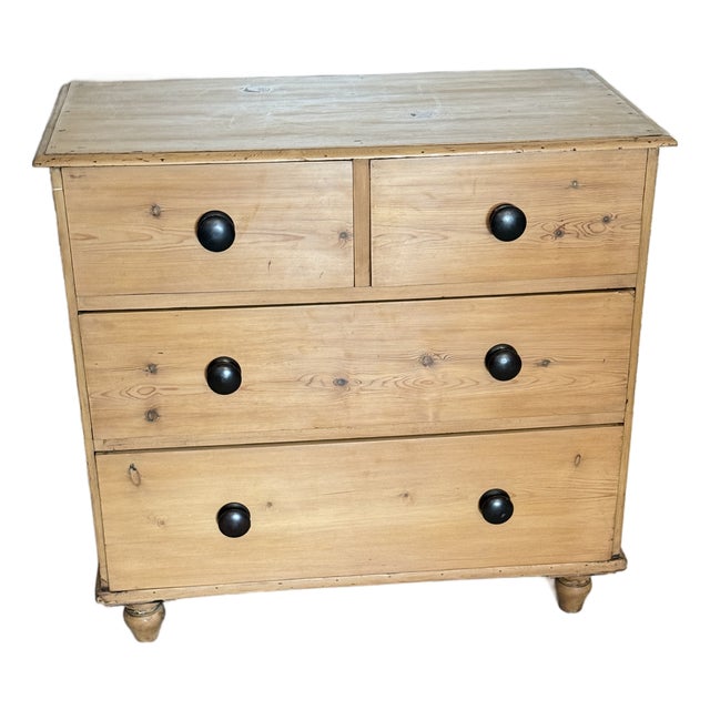 Antique Pine Two Over Two Drawers - Chest of Drawers From England For Sale