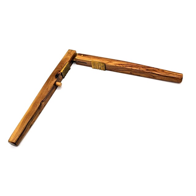 Wood Mid 20th Century Scandinavian Wood and Brass Nutcracker For Sale - Image 7 of 10