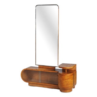 Czech Art Deco Dressing Table in Poplar Burl, 1930s For Sale