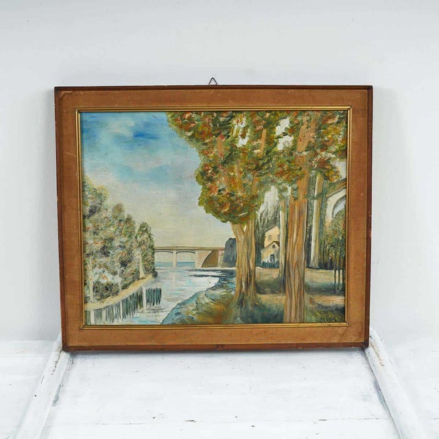 G. Deligia, Landscape, Oil on Panel For Sale - Image 5 of 5