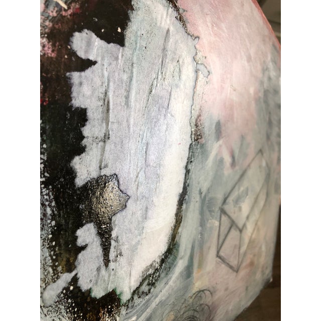 White “Out of Box” Original Mixed Media Abstract Painting by CL Auker For Sale - Image 8 of 8