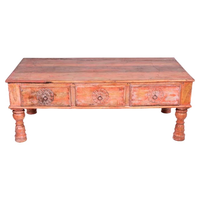 Low Living Room Table, North India For Sale