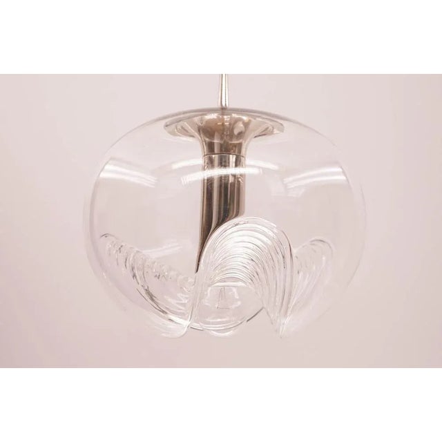 Large Wave Ceiling Lamp by Koch and Lowy for Peill and Putzler For Sale - Image 10 of 11