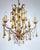 Gold Gilded Metal and Murano Glass Drop Chandelier, 1940s For Sale - Image 8 of 12