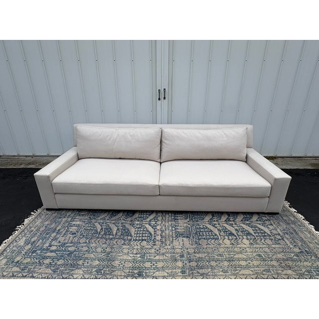 Rh Parisian Track Arm 2-Cushion Sofa 9' | Luxe 44" Depth | Down-Feather Fill | Holland & Sherry Wool Twill | Dove For Sale - Image 11 of 18
