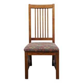 Nichols & Stone Quarter Sawn Oak Mission Style Arts & Crafts Dining Side Chair 4033-0461 For Sale