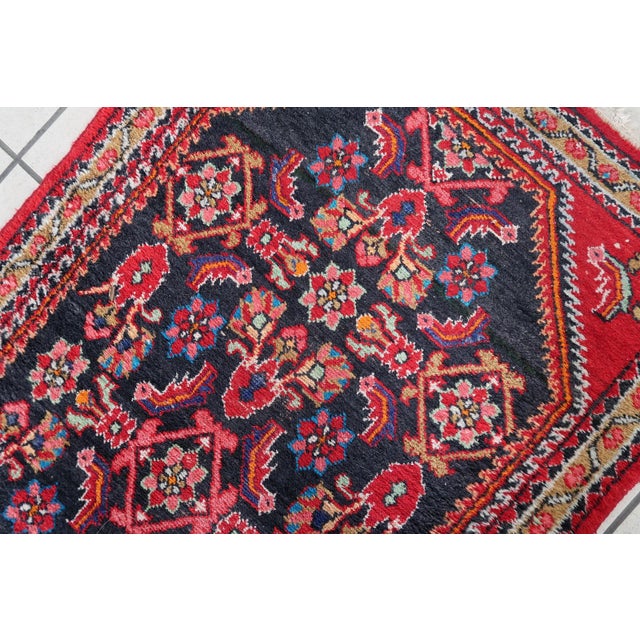 1960s 1960s, Handmade Vintage Persian Hamadan Rug 2.4' X 4.2' For Sale - Image 5 of 11