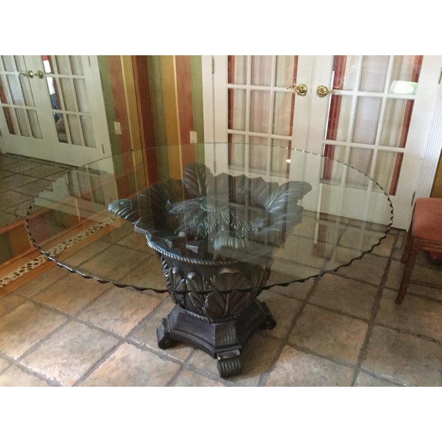 Scalloped Glass Top Dining Table Chairish