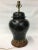 Chinoiserie Late 20th Century Black Porcelain Temple Jar Lamp For Sale - Image 3 of 7