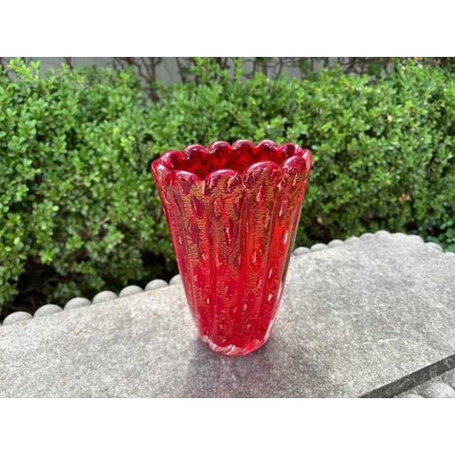 1980s 1980s Murano Glass Vase For Sale - Image 5 of 9