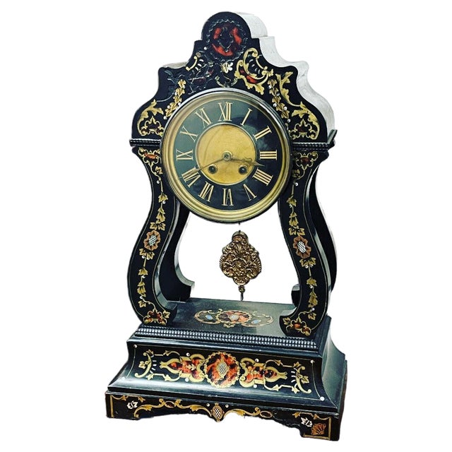 Antique French Boulle Clock For Sale
