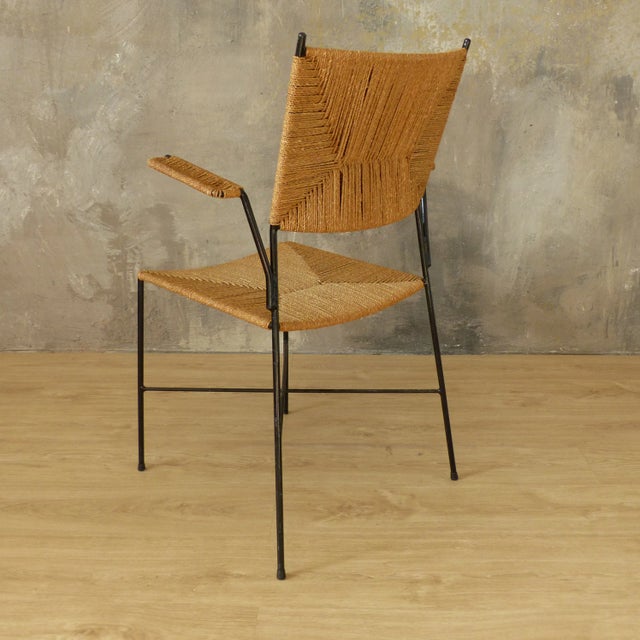 Wood Rattan Side Chair from Eisen and Drahtwerke Erlau, 1950s For Sale - Image 7 of 10