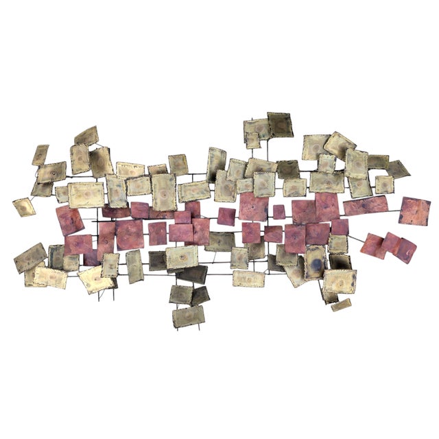 1960s C. Jere Copper and Brass Sculptural Wall Art For Sale - Image 9 of 14
