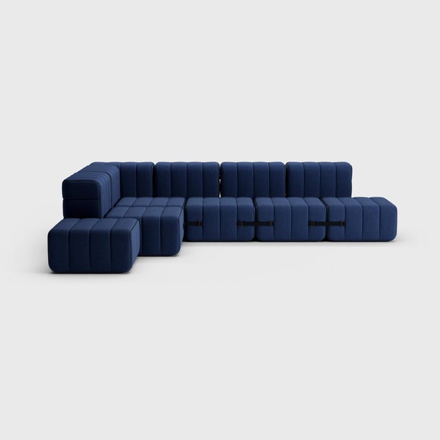 Modular Corner Sofa in Jet Fabric by Ambivalenz, Set of 12 For Sale - Image 11 of 18