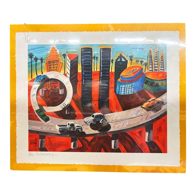 Frank Romero "Cheech's Downtown" Giclee Print Limited Edition Signed (9/190) For Sale