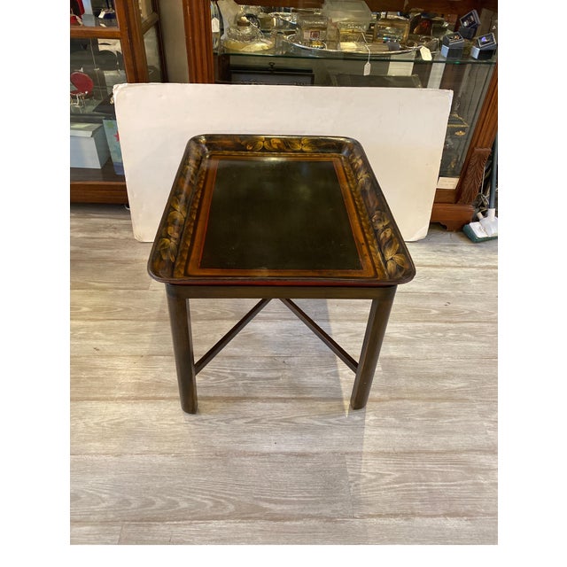 Antique 19 Century English Papier-mâché Tray Table For Sale In Philadelphia - Image 6 of 10