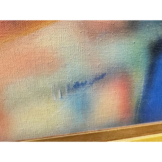 1980s Jarvis Contemporary Cityscape Oil Painting For Sale - Image 9 of 12