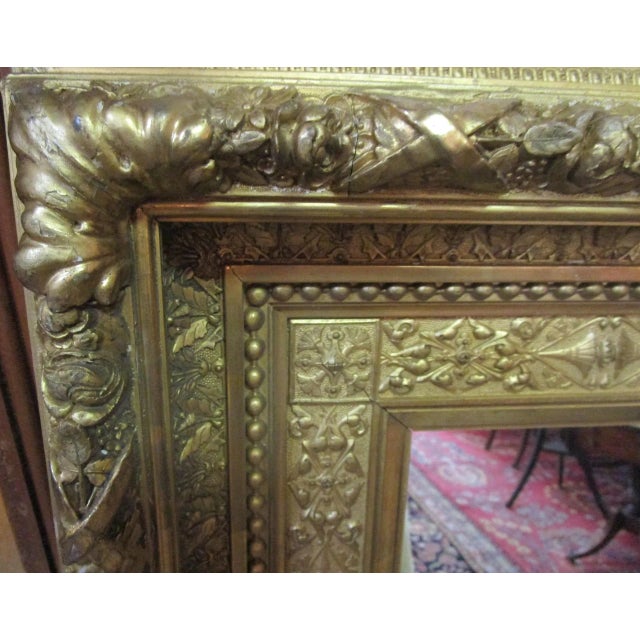 19thc Aesthetic Movement Massive Giltwood Mirror For Sale In Savannah - Image 6 of 9