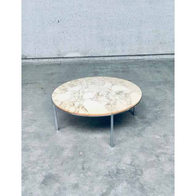Metal Mid-Century Modern Italian Marble Coffee Table, Italy, 1960s For Sale - Image 7 of 18