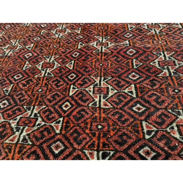 Vintage Hand-Knotted Turkmen Tekke Wool Rug, 1960s For Sale - Image 4 of 6