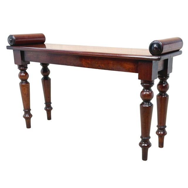 Small Regency Window Seat Hall Bench, 1830 For Sale - Image 11 of 11