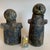 Blue Mid-Century Painted Terracotta Pottery Male Female Sculptures - a Pair For Sale - Image 8 of 12