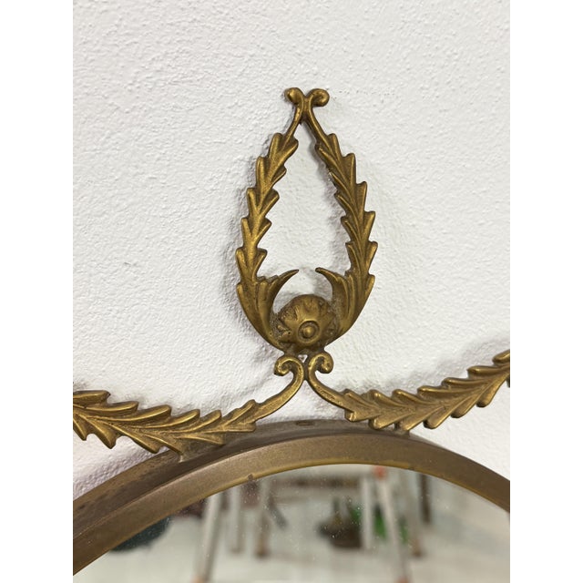 Mid-Century Italian Brass Mirror, 1960s For Sale - Image 15 of 17