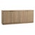 Natural elm wood sideboard distinguished by its unique rippled carved design. The rhythmic carved pattern wraps seamlessly...