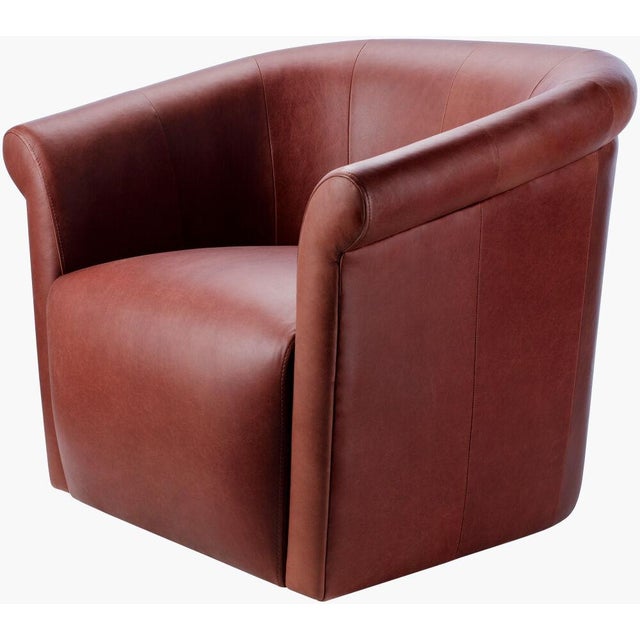 Contemporary Trumpet Swivel Chair Rust For Sale - Image 3 of 3