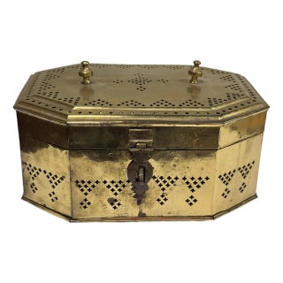 Vintage Extra Large Brass Cricket Box* For Sale
