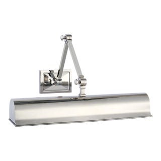 Alexa Hampton for Visual Comfort Signature Jane 18" Double Library Light in Polished Nickel For Sale