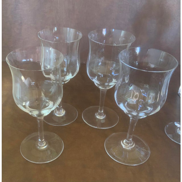 Modern 1980s Baccarat Capri Optic Vin Rouge Goblets - Set of 4 For Sale - Image 3 of 5