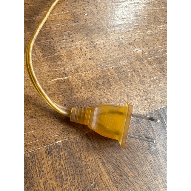 Brass Vintage Horn Design Plated Brass Plug in Table Bouillotte Lamp For Sale - Image 8 of 8