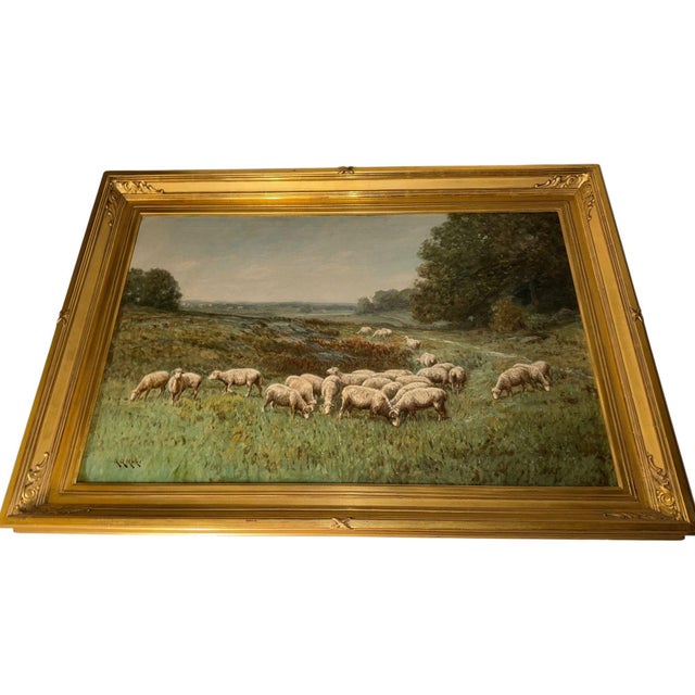 G. A. Hays American Sheep Pasture Landscape Oil Painting, Circa 1900. For Sale In Los Angeles - Image 6 of 13
