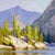Brighter Prospects by Judd Mercer | Oil on Wood Landscape with Trees and Mountains by Water For Sale