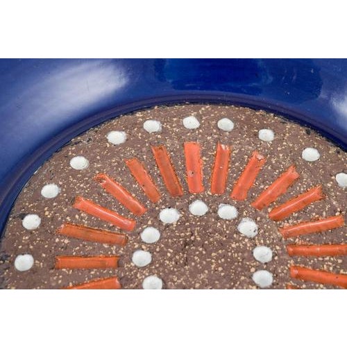 Large Ceramic Dish with Relief Pattern by Mari Simmulson for Upsala-Ekeby, 1960s For Sale - Image 3 of 5