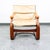 Mid-Century Modern Mid Century Danish Modern Lounge Chair Brown Leather Armchair Tan Saddle Arms For Sale - Image 3 of 12