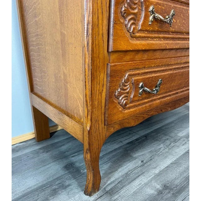 Wood Vintage French Oak Secretaire For Sale - Image 7 of 14
