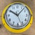 Yellow Vintage Yellow Ships Wall Clock from Citizen, 1970s For Sale - Image 8 of 18