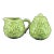 Vintage Bordallo Pinheiro Portugal Cabbage Creamer & Sugar Set For Sale