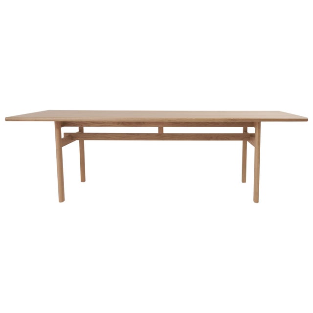 Schumacher Schumacher Mokki 94.5" Extra Wide Dining Table in White Oak For Sale - Image 4 of 4