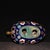 Chinoiserie Handmade Cloisonne Pig Figurine, Deep Blue Ground Wire Inlaid Floral Motif, Chinoiserie Table Decor For Sale - Image 3 of 9