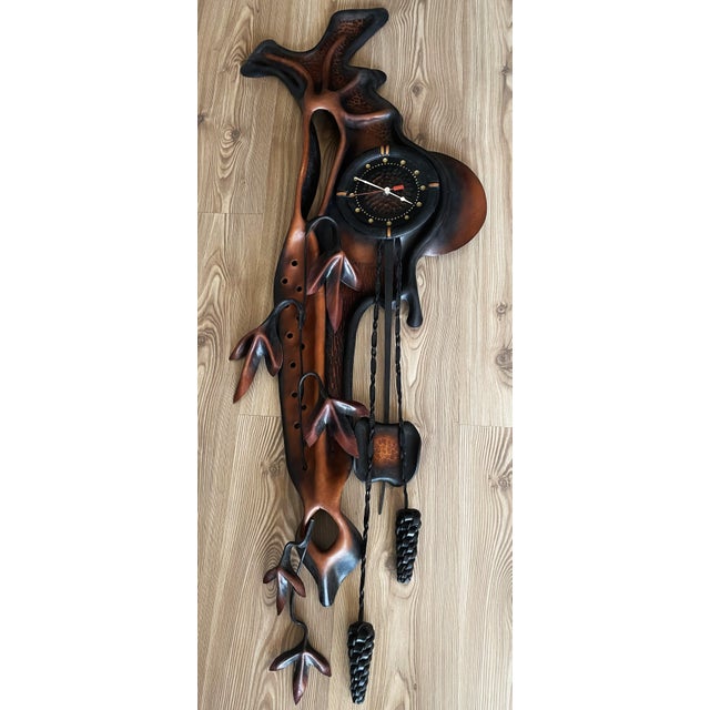 Large Sculptural Wall Clock, 1970s For Sale - Image 17 of 18