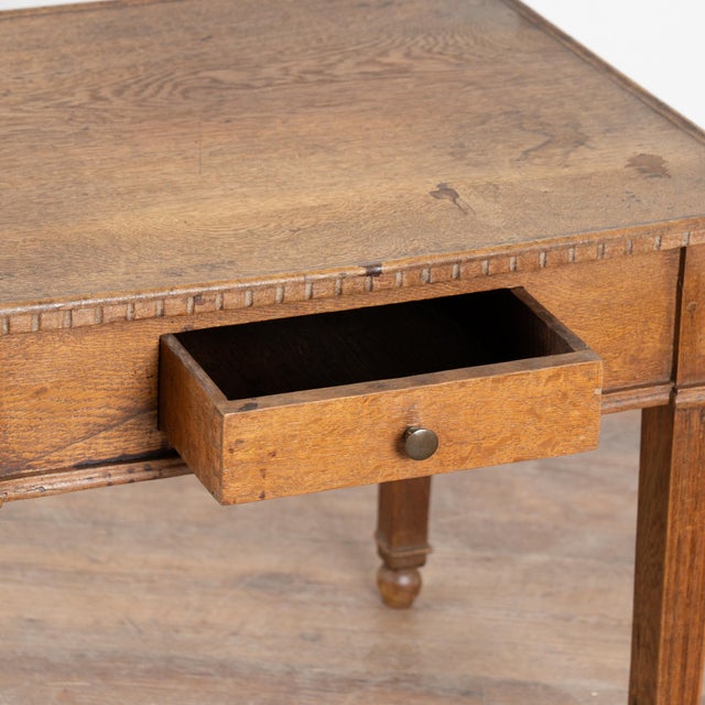Wood 19th-Century Danish Oak Small Side Table For Sale - Image 7 of 10